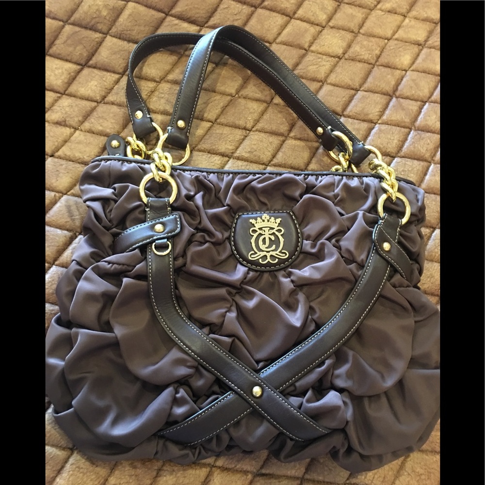 Juicy Couture Brown Scrunched Hobo